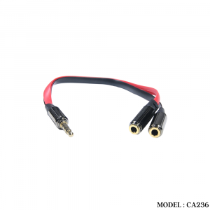 Audio cable		
	CA236 3 LINE STEREO TO 2 FEMALE CABLE